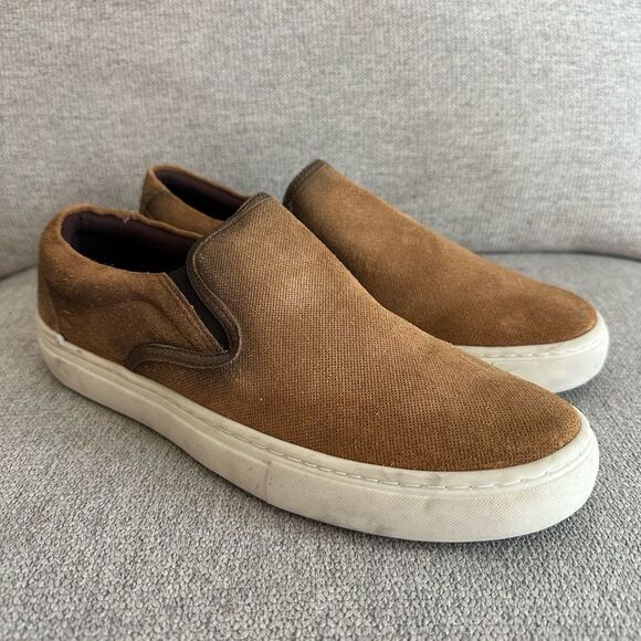 Marc Joseph New York Men’s Slip On Shoes Fashion Sneakers Cognac Suede Size 10 - Picture 1 of 8